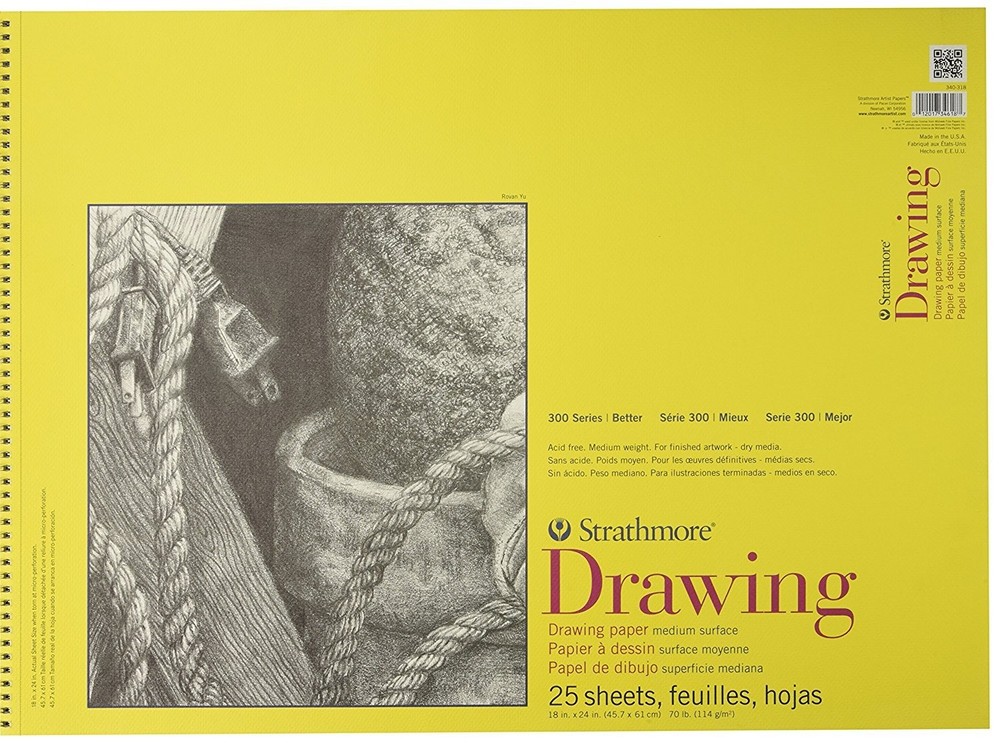 Strathmore 300 Series Drawing Pad, 18″x24″ Wire Bound, 25 Sheet Kitchen