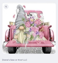 Diamond Dots Painting Kit 30 x 40 cm Gnome Pink Truck