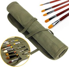 Paint Brush Holder 22 Slots Canvas Pouch for Acrylic Oil Watercolor | Free Ship