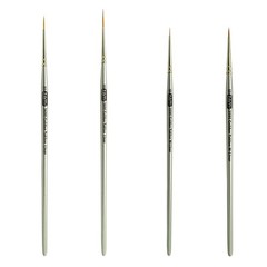 Brush Golden Taklon Detail Brush Set Liners 20/0 10/0 And Mini Liners 10/0 5/0
