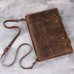 Leather Sketchbook Cover for 9×12 Top Spiral Sketch Book Artist Portfolio