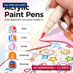 12 Colors Nail Art Pens Set, 3D Nail Polish Pens, Quick-Drying Acrylic Paint Mar