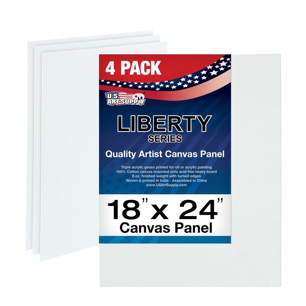 18″ x 24″ Artist Quality Acid Free Canvas Panel Boards for Painting 4-Pack