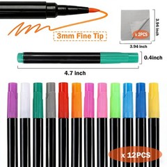 12 Color Neon Markers for LED Note Board Erasable Pens for Acrylic Writing