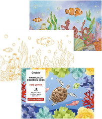 Watercolor Coloring , 15 Sheets A5 (8.3 X 5.8),Watercolor for Adults: Ignite Yo