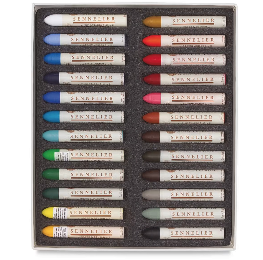 Sennelier Oil Pastel Set – Assorted Colors, Set of 24