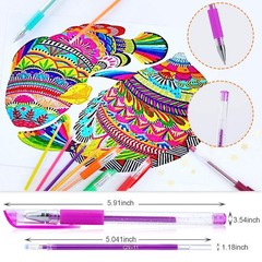 TANMIT Glitter Gel Pens, 160 Pack Pen with 160 Piece Set, Multicolor