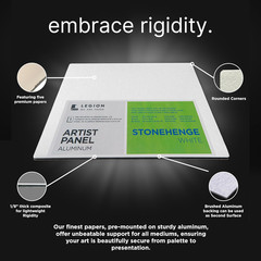 Legion Artist Panel, 1/8″ Composite Brushed Aluminum with Aqua Coldpress Black,