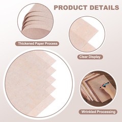 25 Sheets Vintage Paper, 11 x 8 Inch Beige Parchment Paper