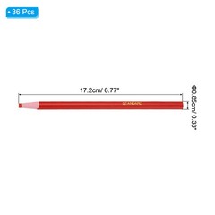 36 Pack Peel-Off China Markers Grease Wax Pencils Wood Red