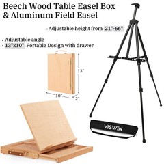 Professional All-in-One Art Painting Kit with Aluminum & Beech Wood Easel, 96…