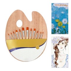 Round/Flat/Fine Tip Brush Paintbrushes Nylon Hair Artist Acrylic Paint Brushes