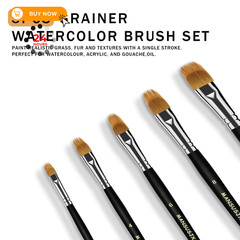 Filbert Paint Brush Comb Set, 5PCS Professional 2, 4, 6, 8, 10, Black
