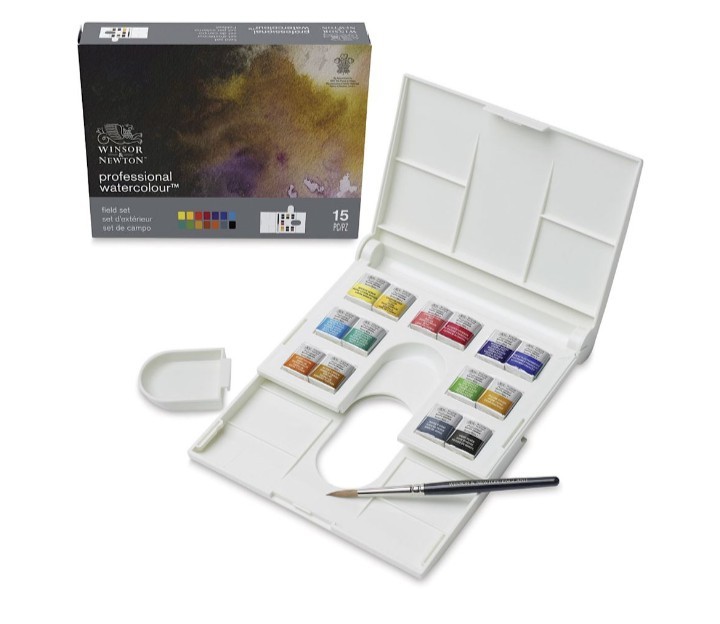 Winsor & Newton Professional Watercolor Set 14 Field Pocket Set, Assorted, NEW!