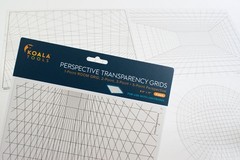 4 Pack 8.5×11 inch Perspective Grid Transparency Sheets for Tracing Sketching