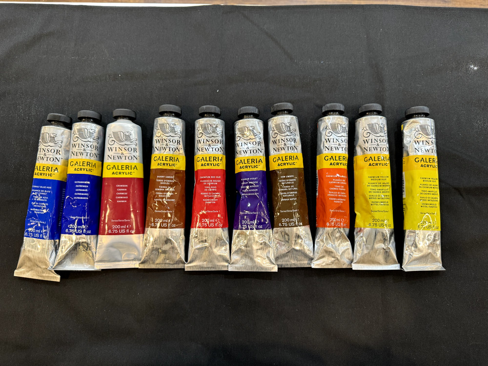 LOT of 10 Winsor & Newton Galeria Acrylic Color 200ml Artist Hobby Crafts