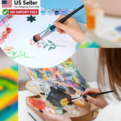 1 Inch Mop Brush Set 6PCS Acrylic Oil Watercolor Blending Oval FROM USA