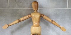 A Vintage Extra Tall Artist Mannequin. 46 cm / 18″.