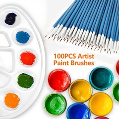 100Pcs Miniature Paint Brush Set Professional Brushes Fine Detail Art Nail Model