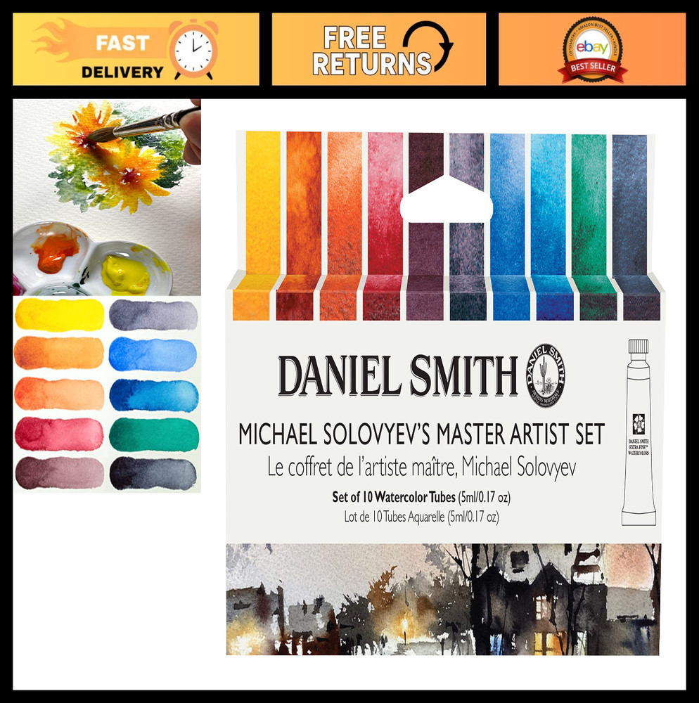 Extra Fine Watercolor Paint Set of 10 Tubes, 5ml – Professional Artist Quality