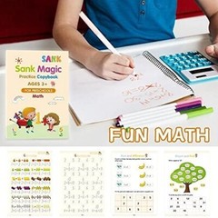Magic Book for Kids, Age 2-6 Year Old Girls Boys Sank Magic Practice Copybook,
