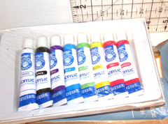 Set of 8 Crafters Closet Acrylic Craft Paint 0.32 oz