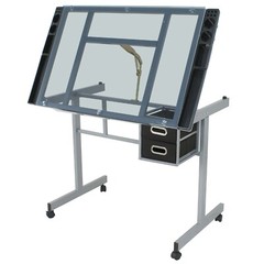 Drafting Table Art Desk Artist Drawing Table Adjustable Craft Table with Stool