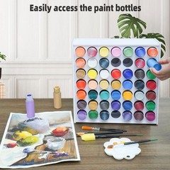 49 Holes Craft Paint Organizer Vertical Acrylic Storage Rack For 2Oz Bottles