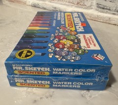 2 Pack Sealed 12 Sanford Mr. Sketch Scented Water Color Markers VTG 1995