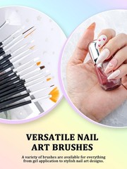 33PCS Nail Art Brushes Set, Nail Art Tools, Nail Design Tools with Polygel Brush