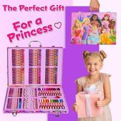 Disney Princess Art Set for Kids Complete Colouring Supplies in Carrying Case
