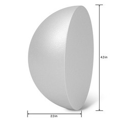 FloraCraft SmoothFoM Sculpture White 4.5 x 4.5 x 2.25 Easy Paint Durable Foam