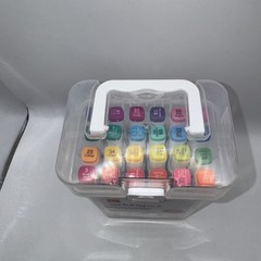 KINGART SET 24 DUAL-ENDED (BRIGHT PALETTE) ALCOHOL MARKERS FINE & CHISEL TIP NEW