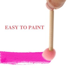40 Pack round Sponge Foam Brush 0.6” Paint Sponge Brush Wooden Handle Foam Brus