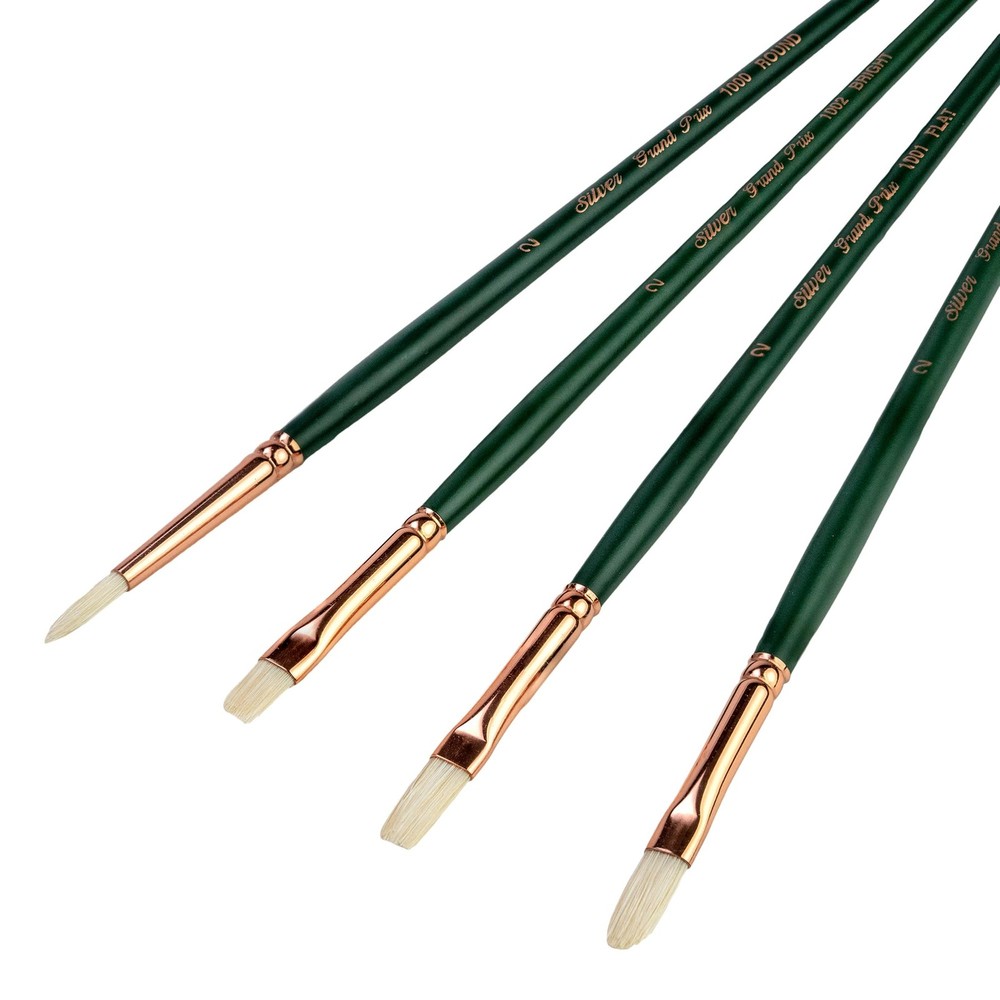 GP-1078 Grand Prix Multi-Shape Set, 4pc Premium Long Handle Painting Set with…