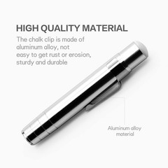 RALIS 2 Packs Aluminum Alloy Chalks Holder, For 1 Count (Pack of 2), Silver