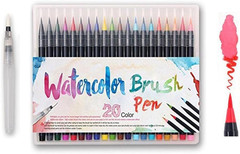 Watercolor Brush Pens Set – Premium Soft Flexible Dual Tips Coloring Brush Pen &