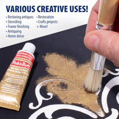 Amaco Rub ‘N Buff Wax Metallic Finish, European Gold, 0.5-Fluid Ounce & Lot Sale