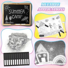 24 Pcs Soft Pastel Drawing Chalk Set Square Sketch Chalk Non-toxic Artist Pas…