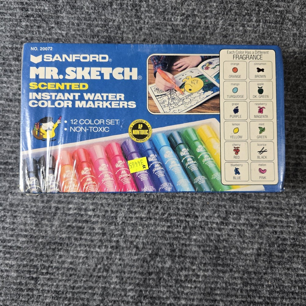 Sanford Mr. Sketch Scented Water Color Markers 2 Packs Set of 12 Nontoxic 1998