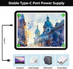 A4 Diamond Art Light Board,11000 Lux Super Bright Light Box for Tracing,Side …