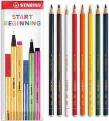 All Watercolour Effect Pencil – Assorted Pack of 8 Pencils – Black, White, Blue,