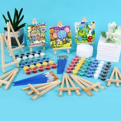 10 Set Mini Canvas Painting Kit, Minis Acrylic Paint Set, St. Patrick’s Party…