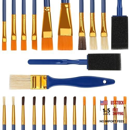 Painting Brushes, 25 All Purpose Paint Brushes Bulk Painting Brushes 25-Mix