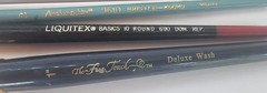 Lot Of 17 Brush Paint Vtg Lyra Germany Daniel Smith Marx Liquitex Royal And Mix