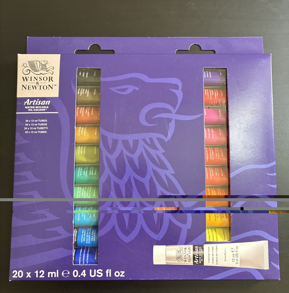 NEW – Winsor & Newton Artisan Water Mixable Oil Color Paint 20 X 12 ml Tubes Set