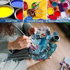 2 PCS Wooden Paint Palette Artist Palette Oil Paint Palette, Art Pallet for Pain