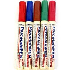 Bakeable Porcelain Ceramic Paint Pen Choice Of Pink Red Blue Green Brown C Kreul