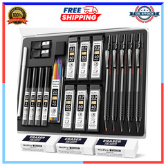 Nicpro 22PCS Mechanical Pencil Art Set 0.5/0.7/0.9mm + 2mm Lead Holder