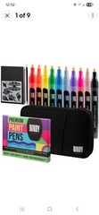 Bindy Australia Skimboard Paint Pens Set Stencils Notebook Case New